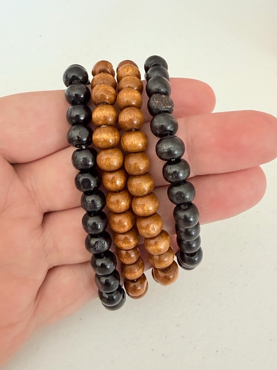 Other - Black and Brown Beaded Bracelets Set.